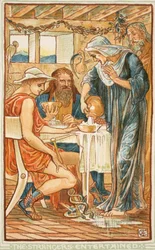 Die Fremden bewirtet, Illustration aus 
